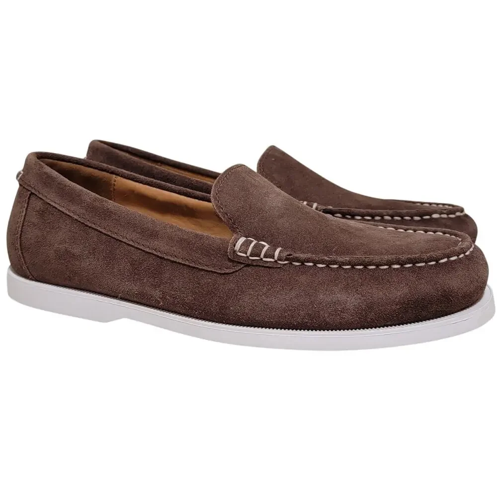 Polo Ralph Lauren Men Merton Venetian Slip On Loafer Size US 9D Dark Brown Suede